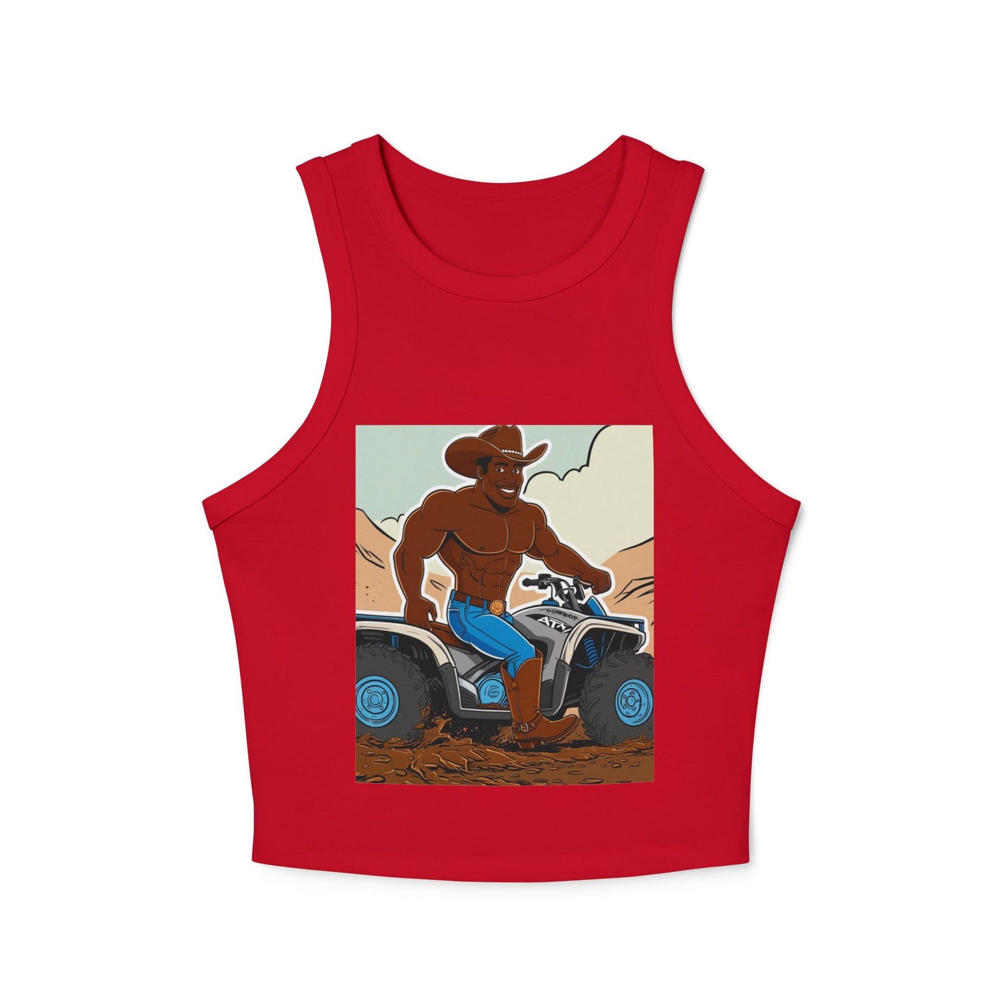 Big Cowboy Adventure Micro Rib Racer Tank Top