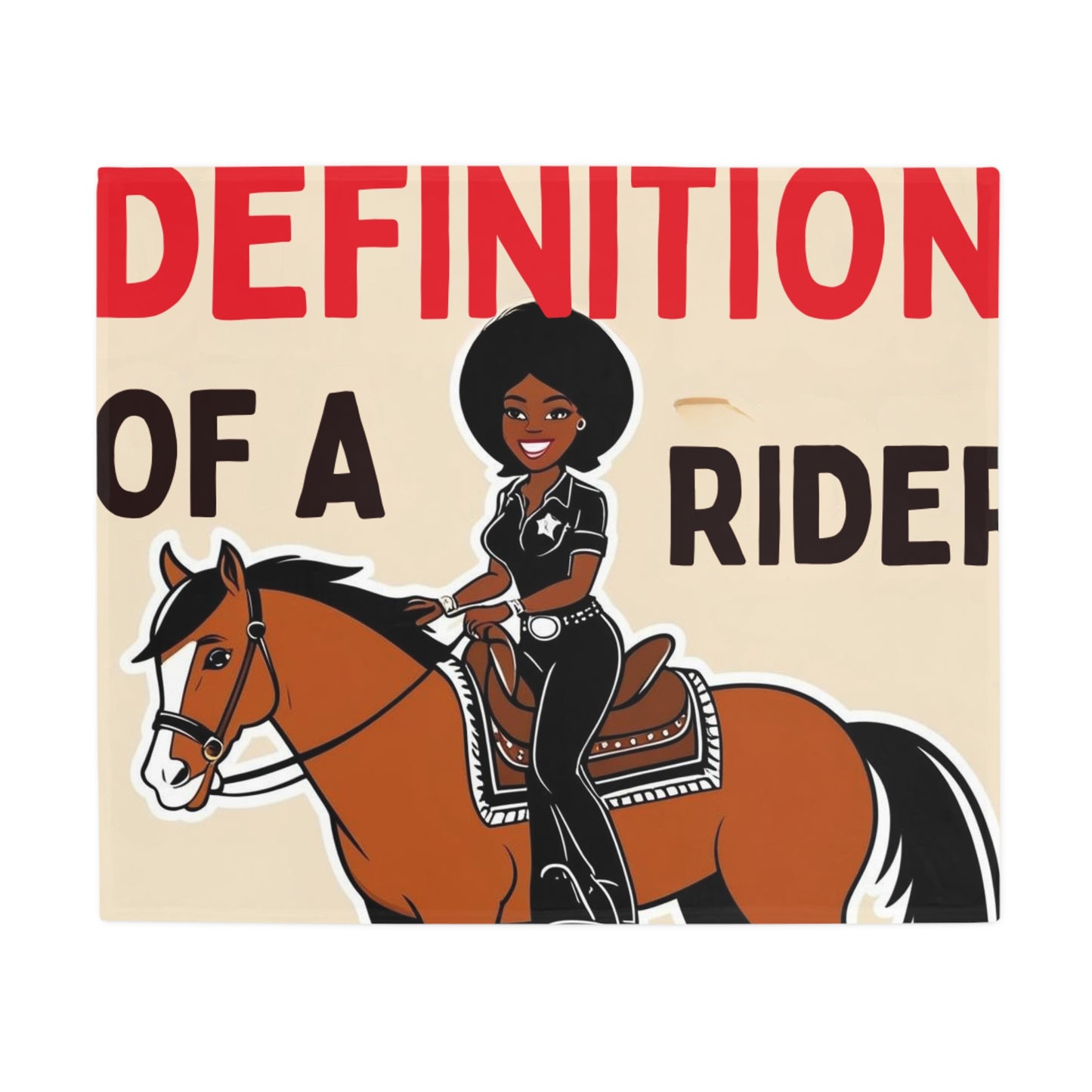 Definition of a Rider Plush Fleece Blanket