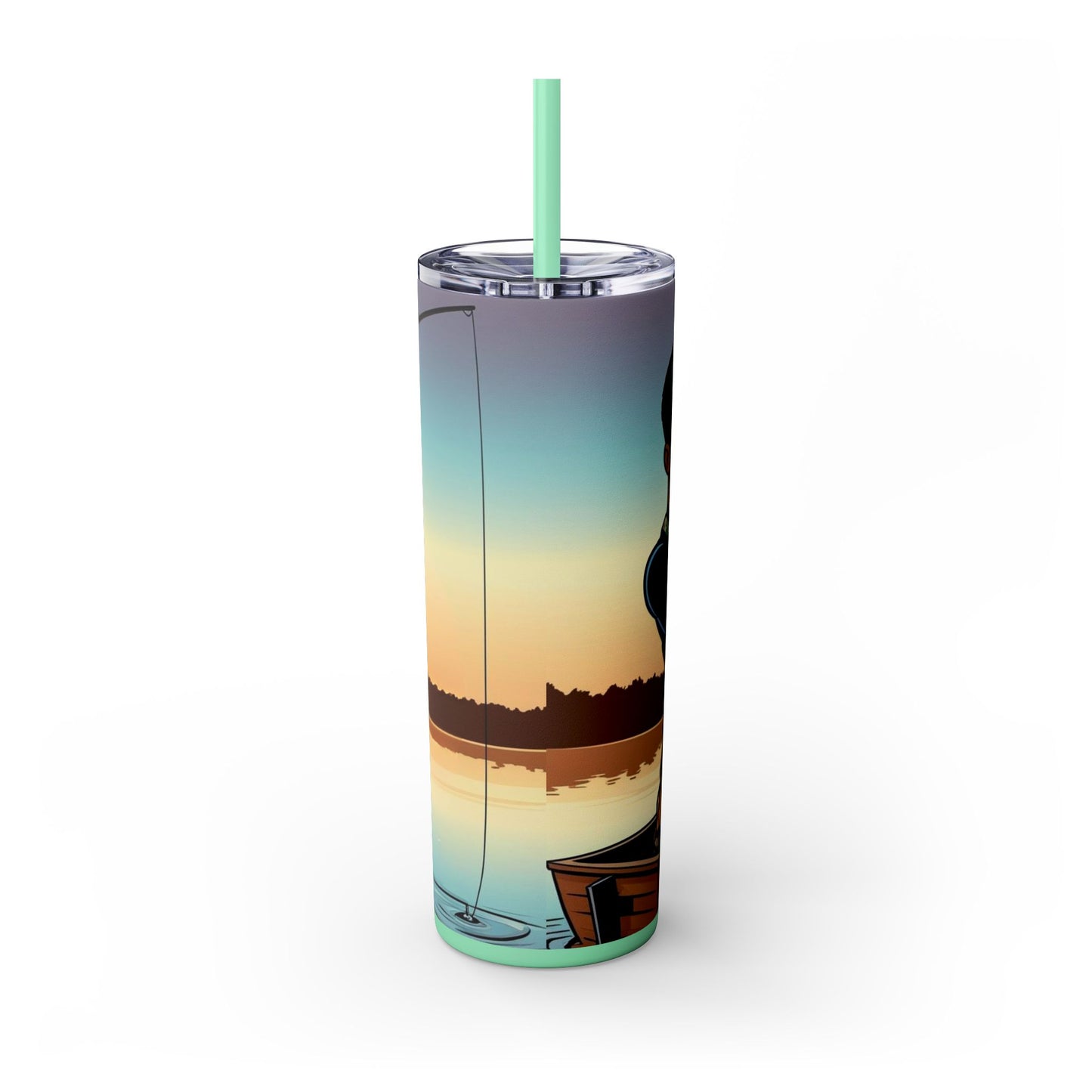 Handsome Fisherman Skinny Tumbler with Straw - 20oz