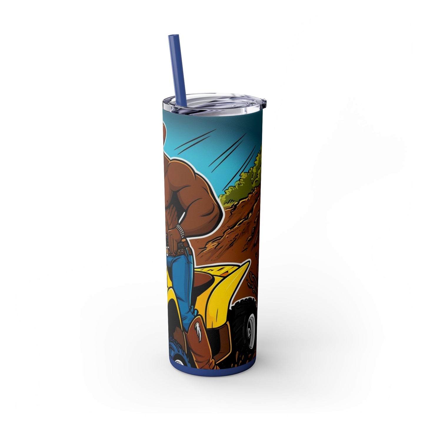 Big Boy Skinny Tumbler with Straw, 20oz