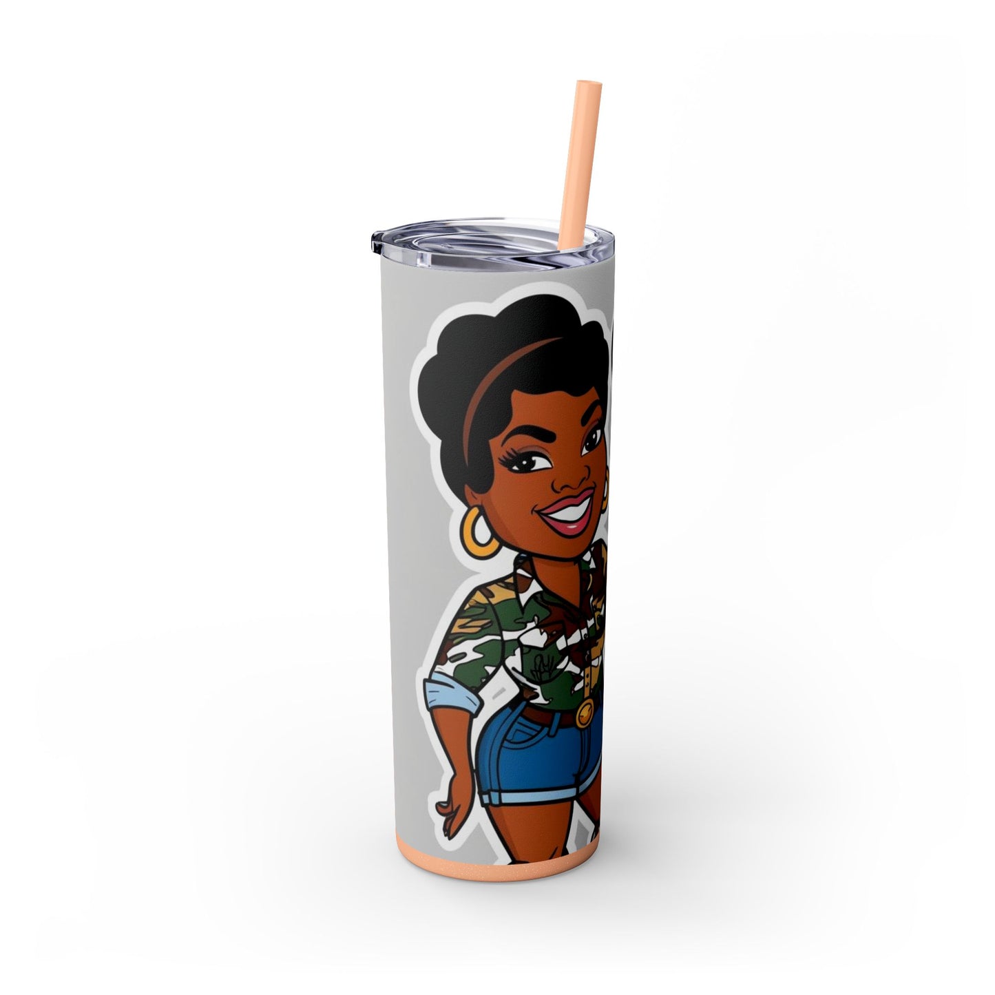 Where Them Fans At? 20oz Skinny Tumbler with Straw