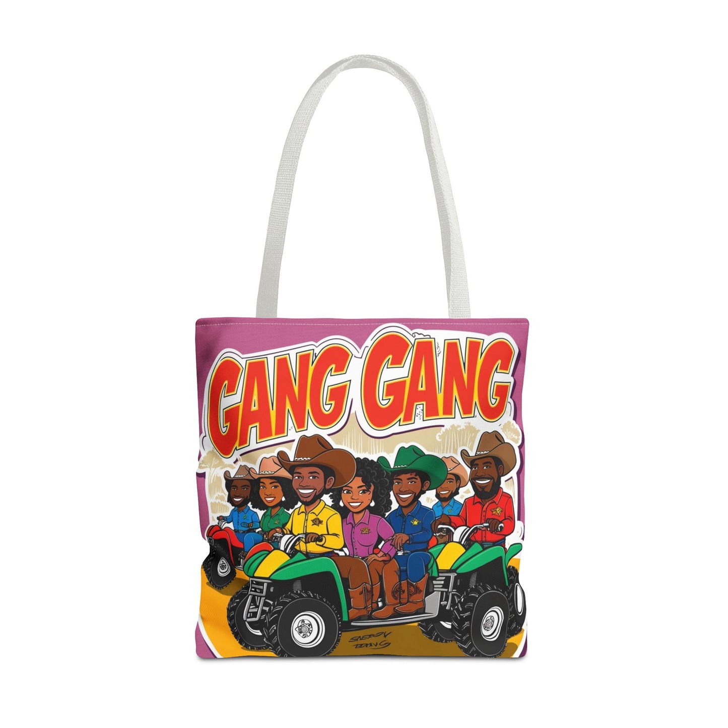 Group ATV Cartoon Tote Bag