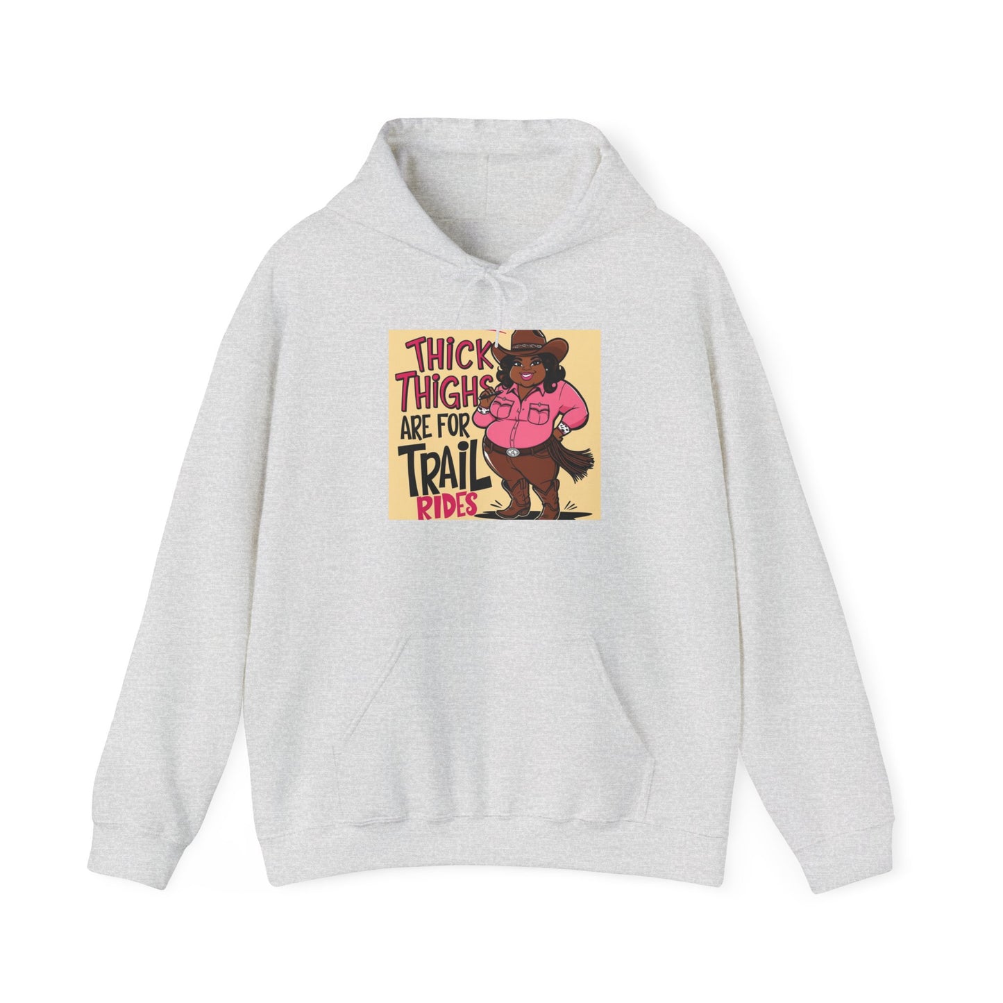 Thick Thighs Are For Trail Rides Hoodie