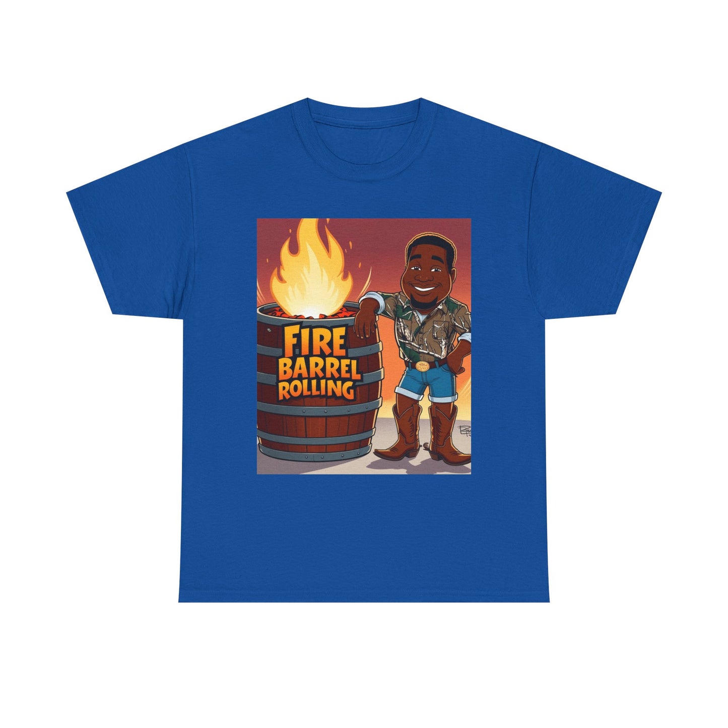 Fire Barrel Rolling Unisex Cotton Tee
