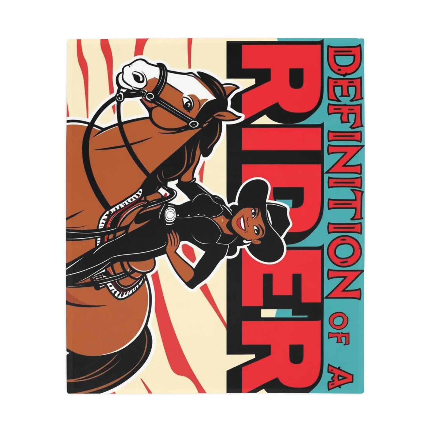 Definition of a Rider Plush Fleece Blanket