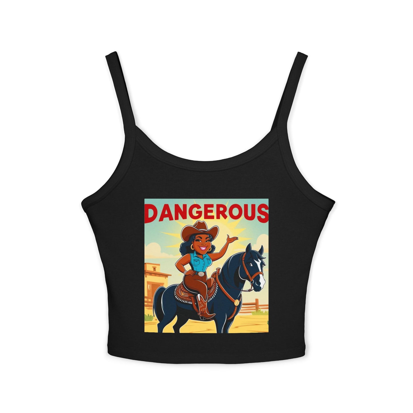 Dangerous Cowgirl Spaghetti Strap Tank Top
