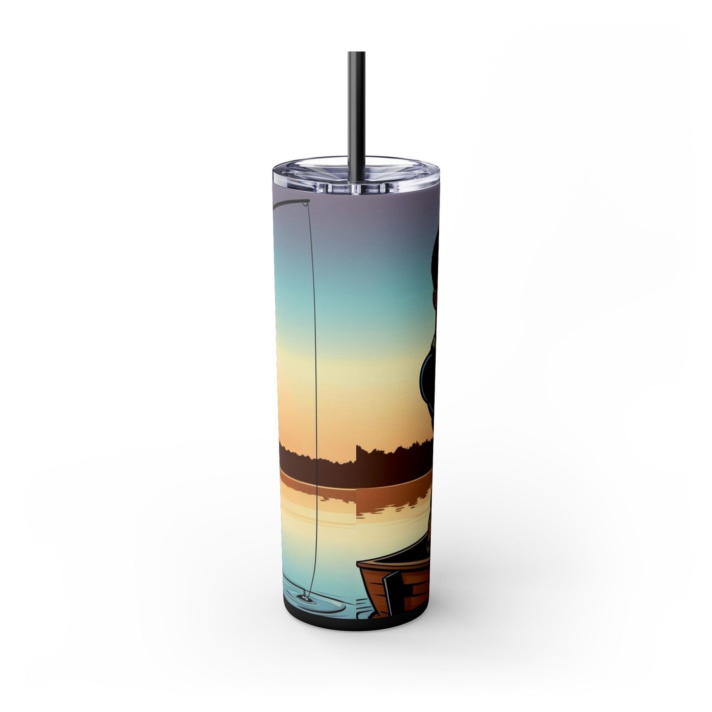Handsome Fisherman Skinny Tumbler with Straw - 20oz