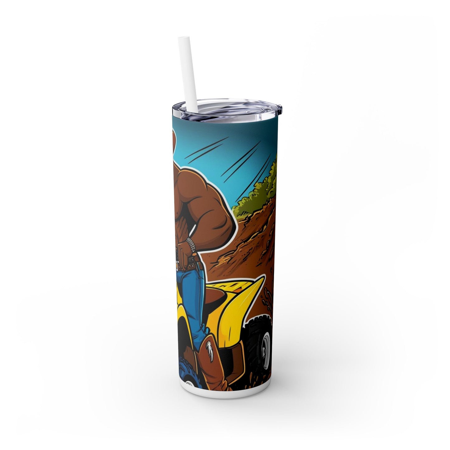 Big Boy Skinny Tumbler with Straw, 20oz
