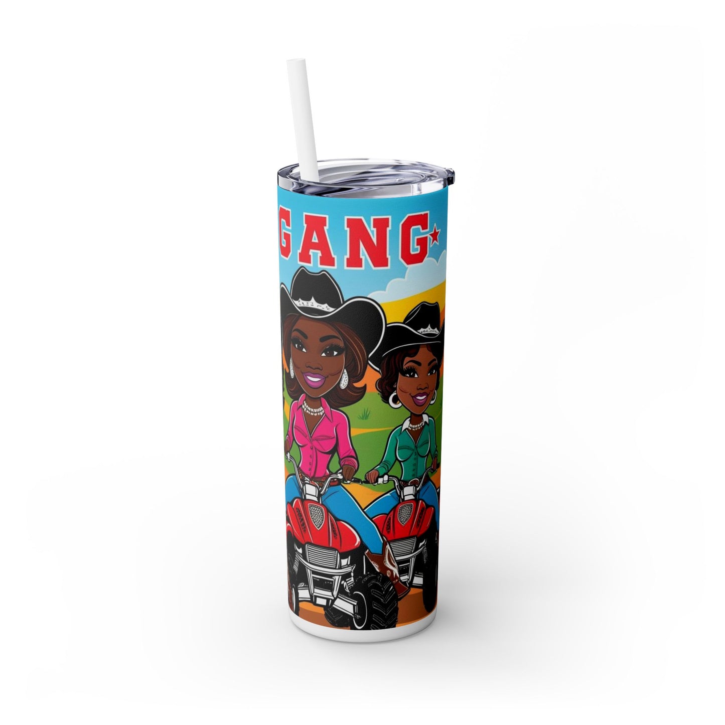 Cowgirl Gang Skinny Tumbler with Straw