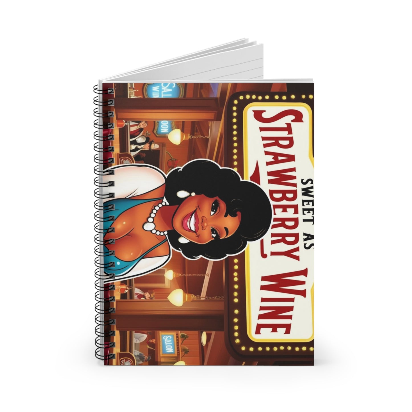 Sweet as Strawberry Wine Spiral Notebook