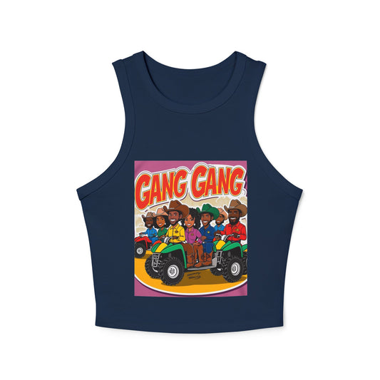 Group ATV Cartoon Micro Rib Racer Tank Top