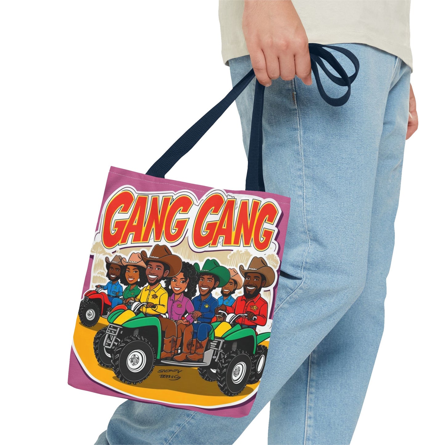 Group ATV Cartoon Tote Bag