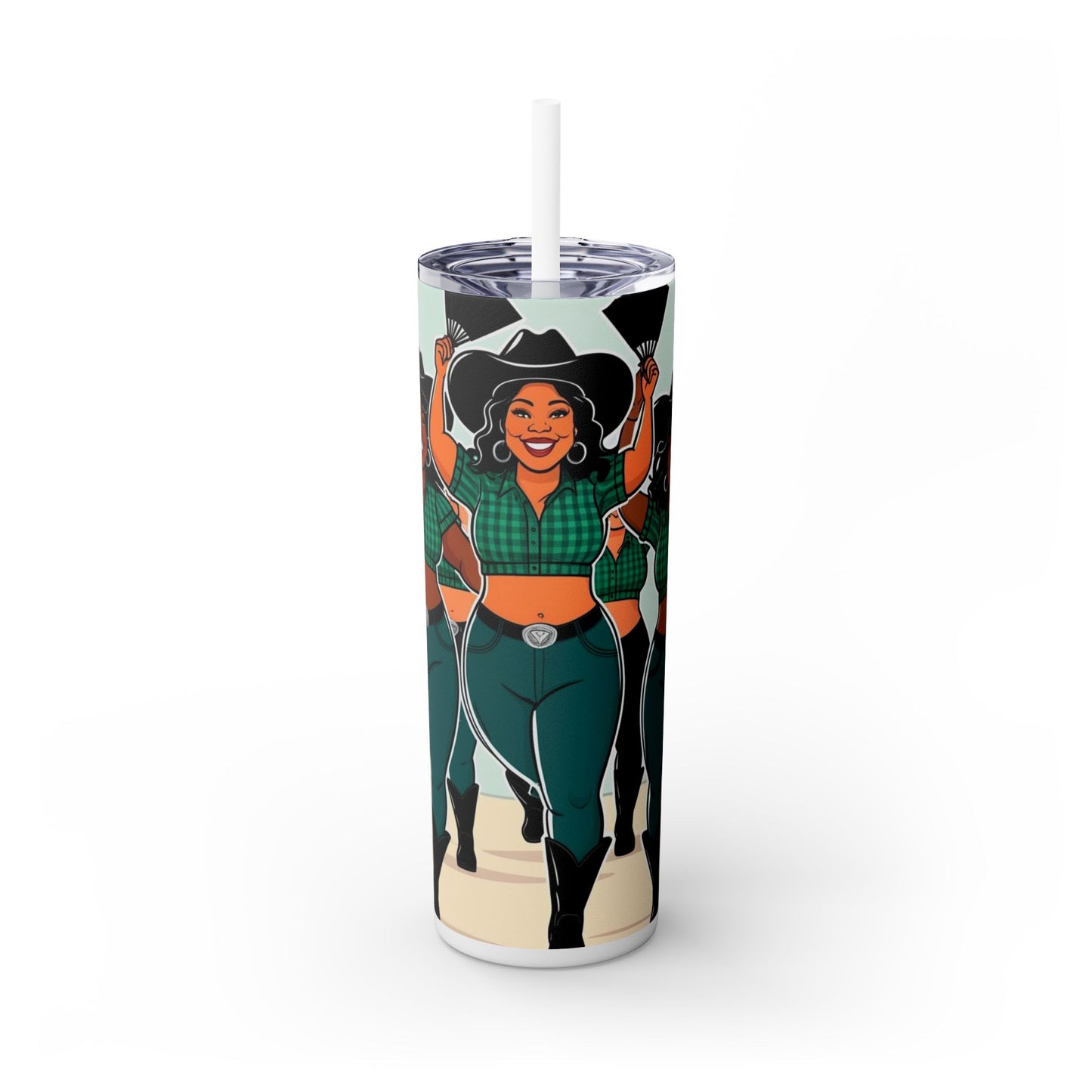 Group Dancers Skinny Tumbler 20oz with Straw