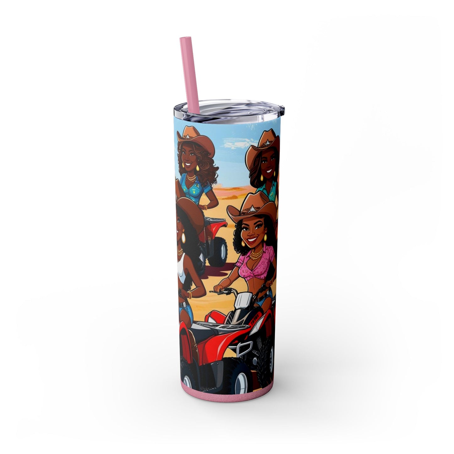Adventurous Squad Skinny Tumbler with Straw - 20oz