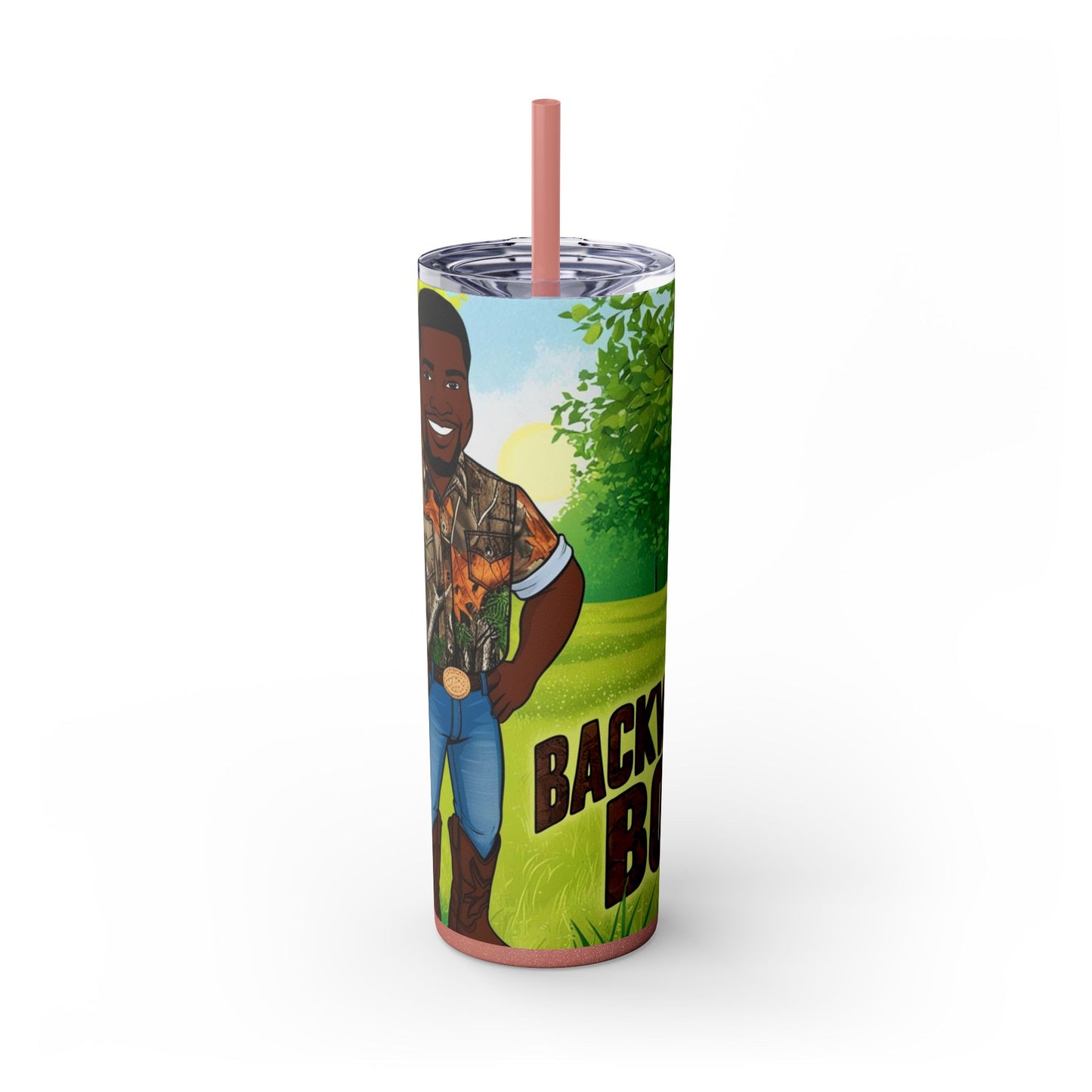 Backwoods Boy Skinny Tumbler - 20oz with Straw
