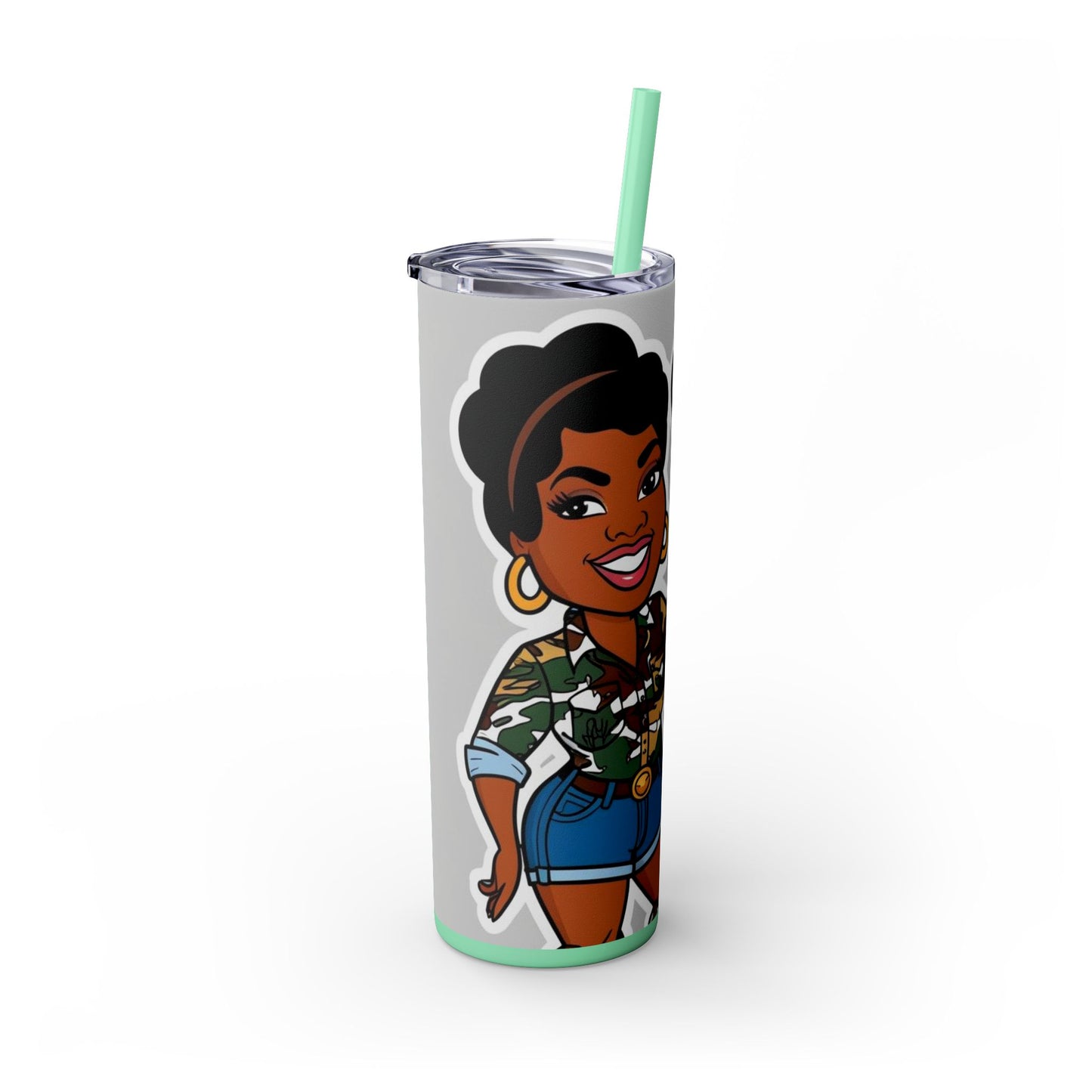 Where Them Fans At? 20oz Skinny Tumbler with Straw