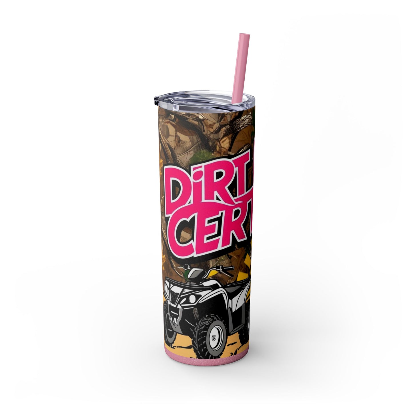 Dirt Road Certified Pink Skinny Tumbler with Straw - 20oz