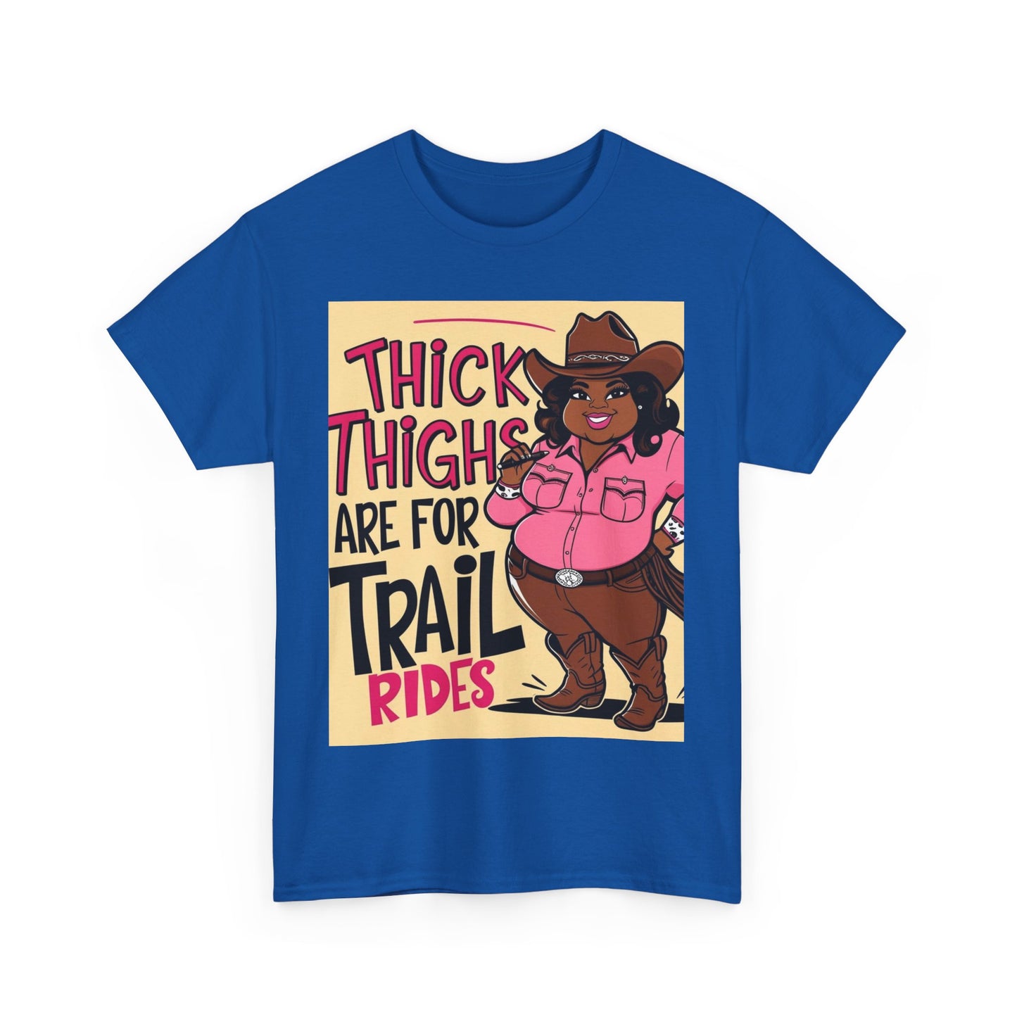 Thick Thighs Are For Trail Rides Unisex Cotton Tee