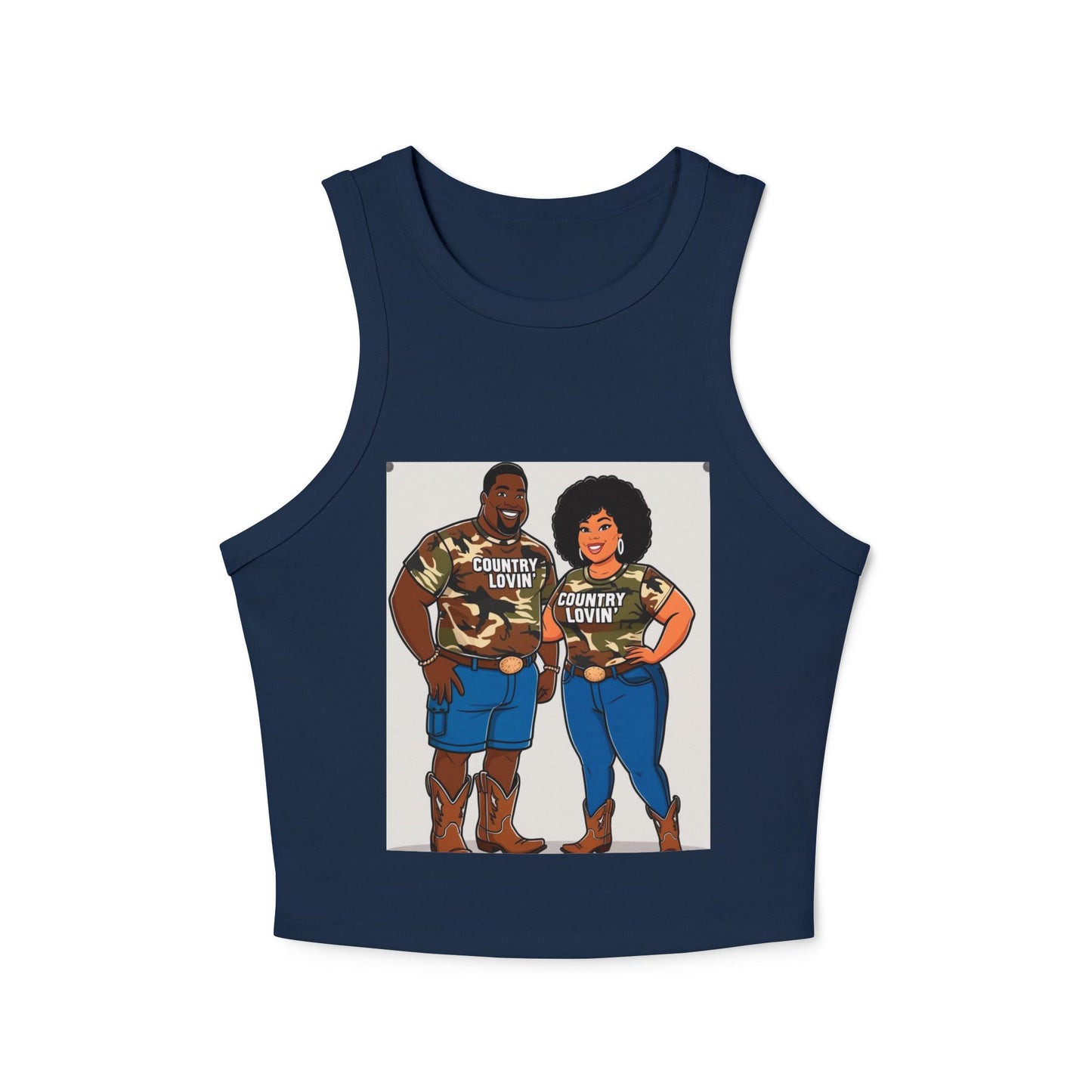 Country Lovin Women's Micro Rib Racer Tank Top