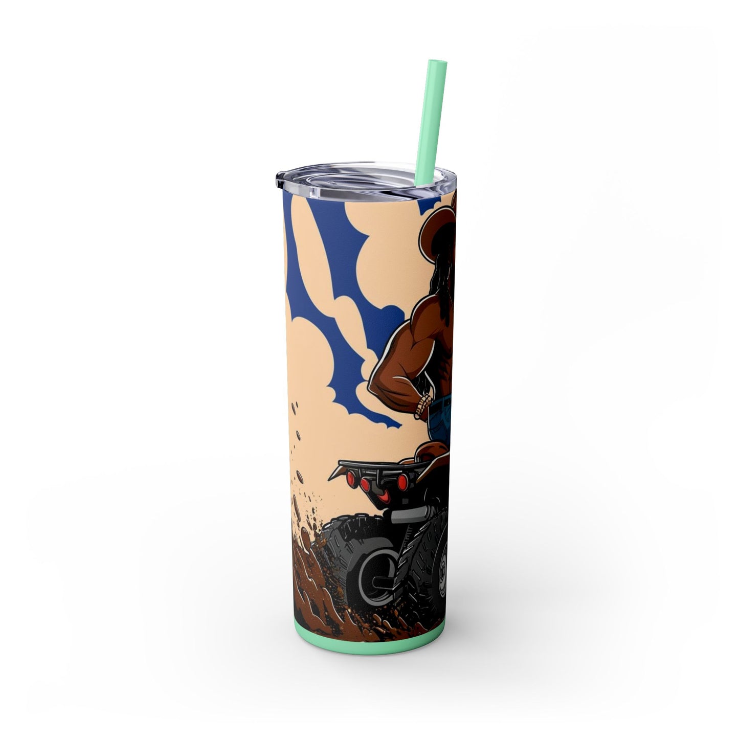 Sexy Locs Skinny Tumbler with Straw - 20oz