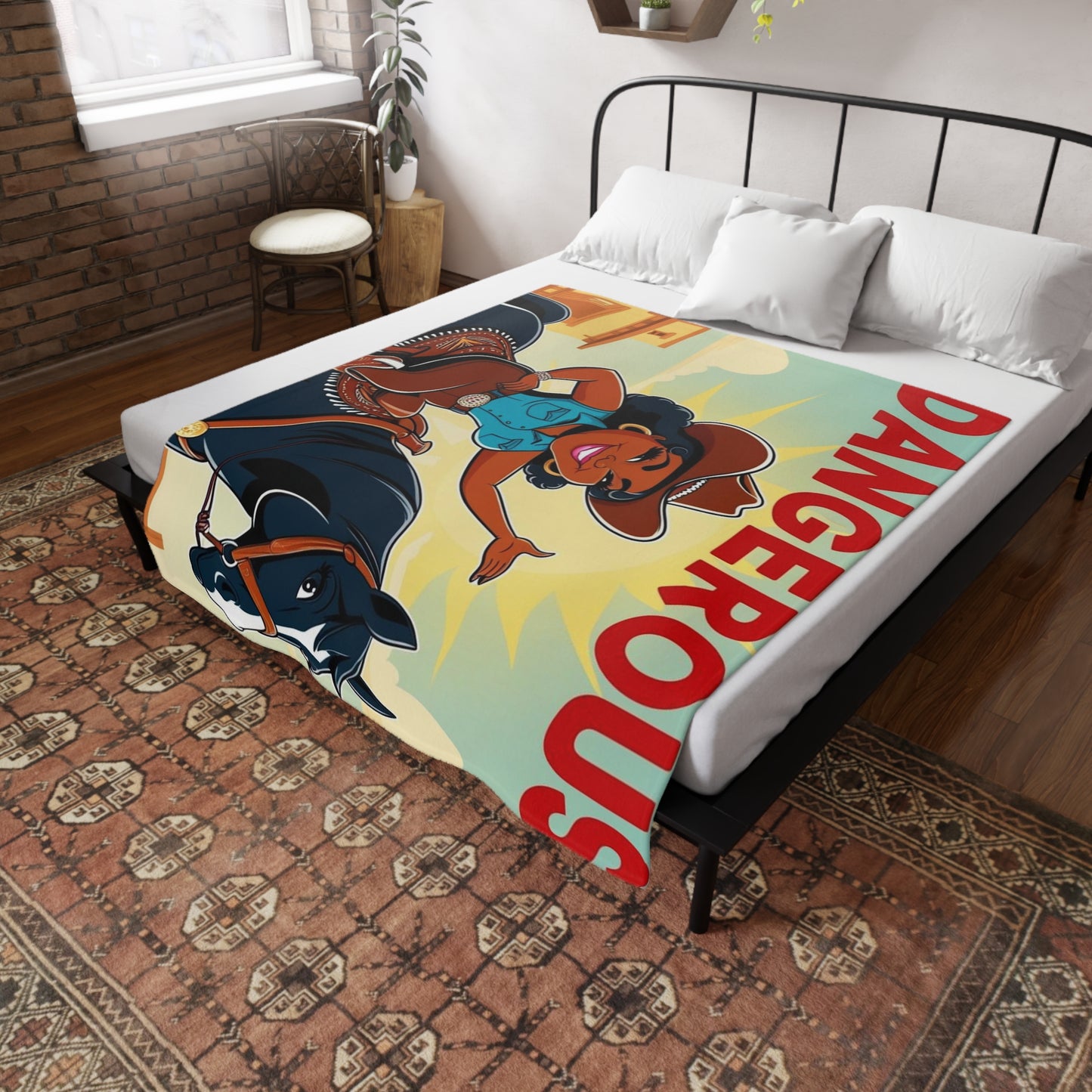 Dangerous Cowgirl Fleece Blanket