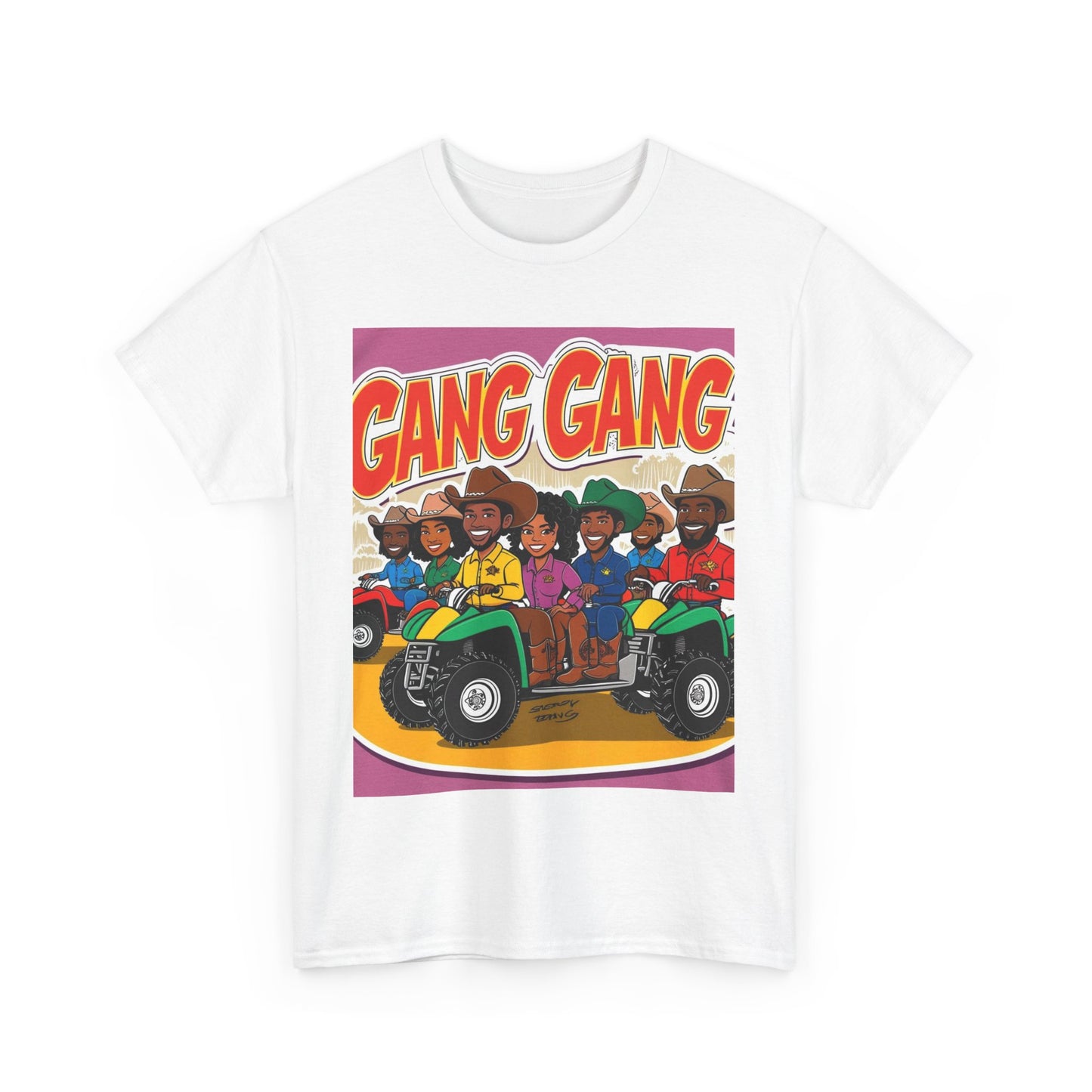 Group ATV Cartoon Graphic Tee Unisex Cotton T-Shirt