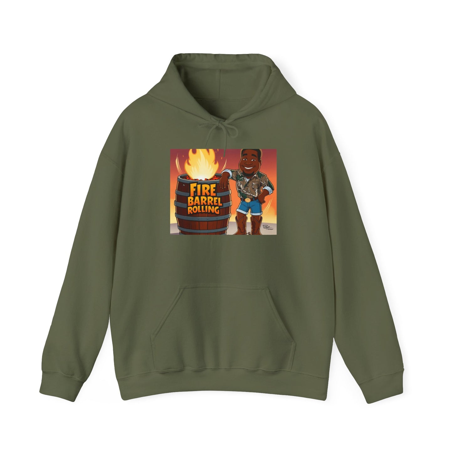 Fire Barrel Rolling Unisex Hoodie