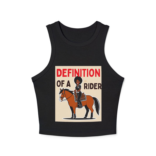 Definition of a Rider Women's Micro Rib Racer Tank Top