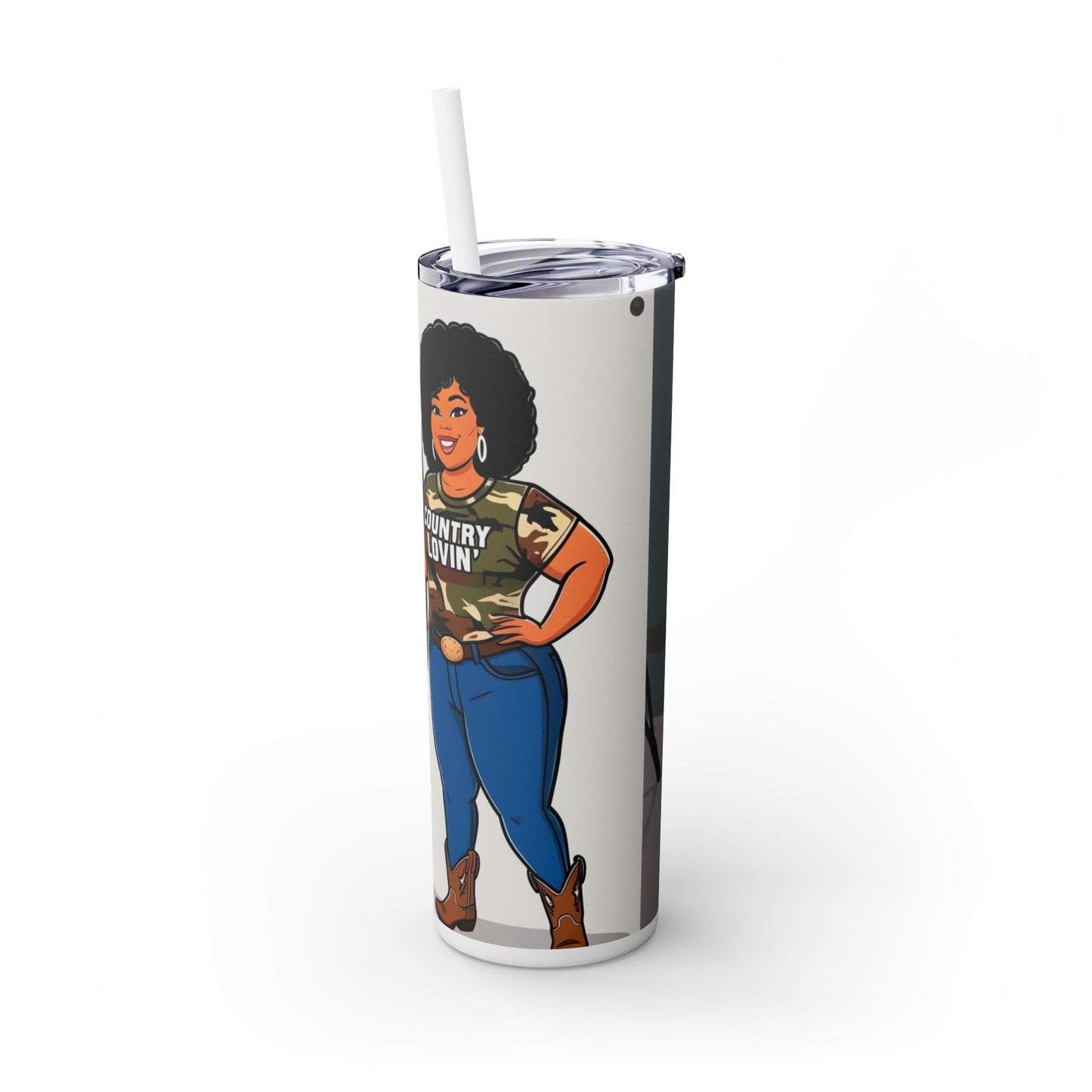 Country Lovin Skinny Tumbler with Straw, 20oz