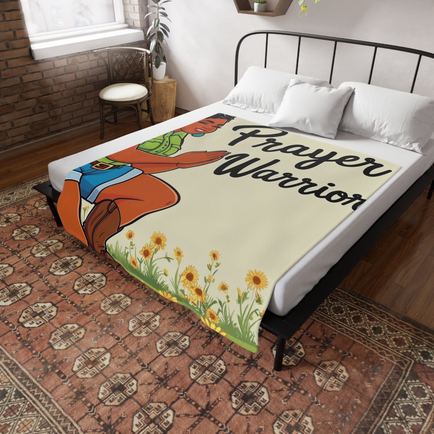 Prayer Warrior Plush Fleece Blanket