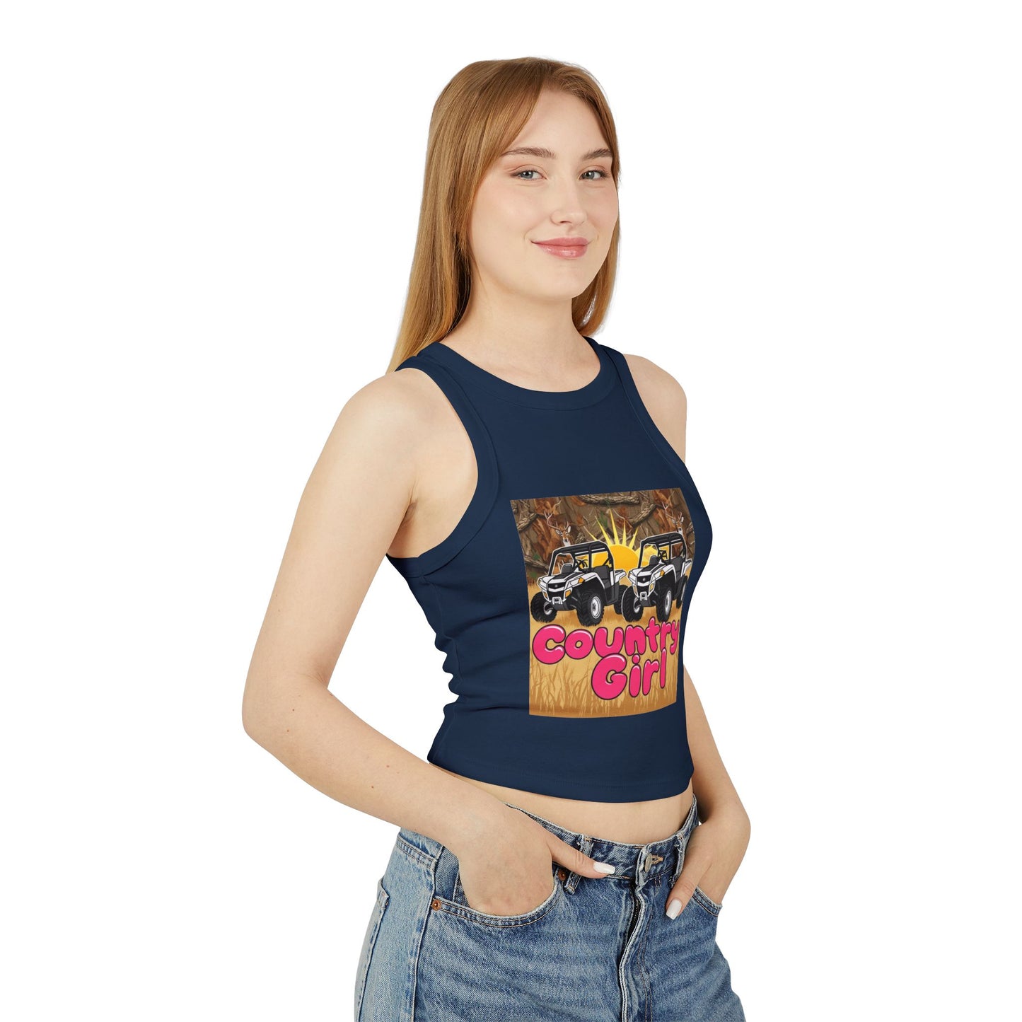 Country Girl Women's Micro Rib Racer Tank Top