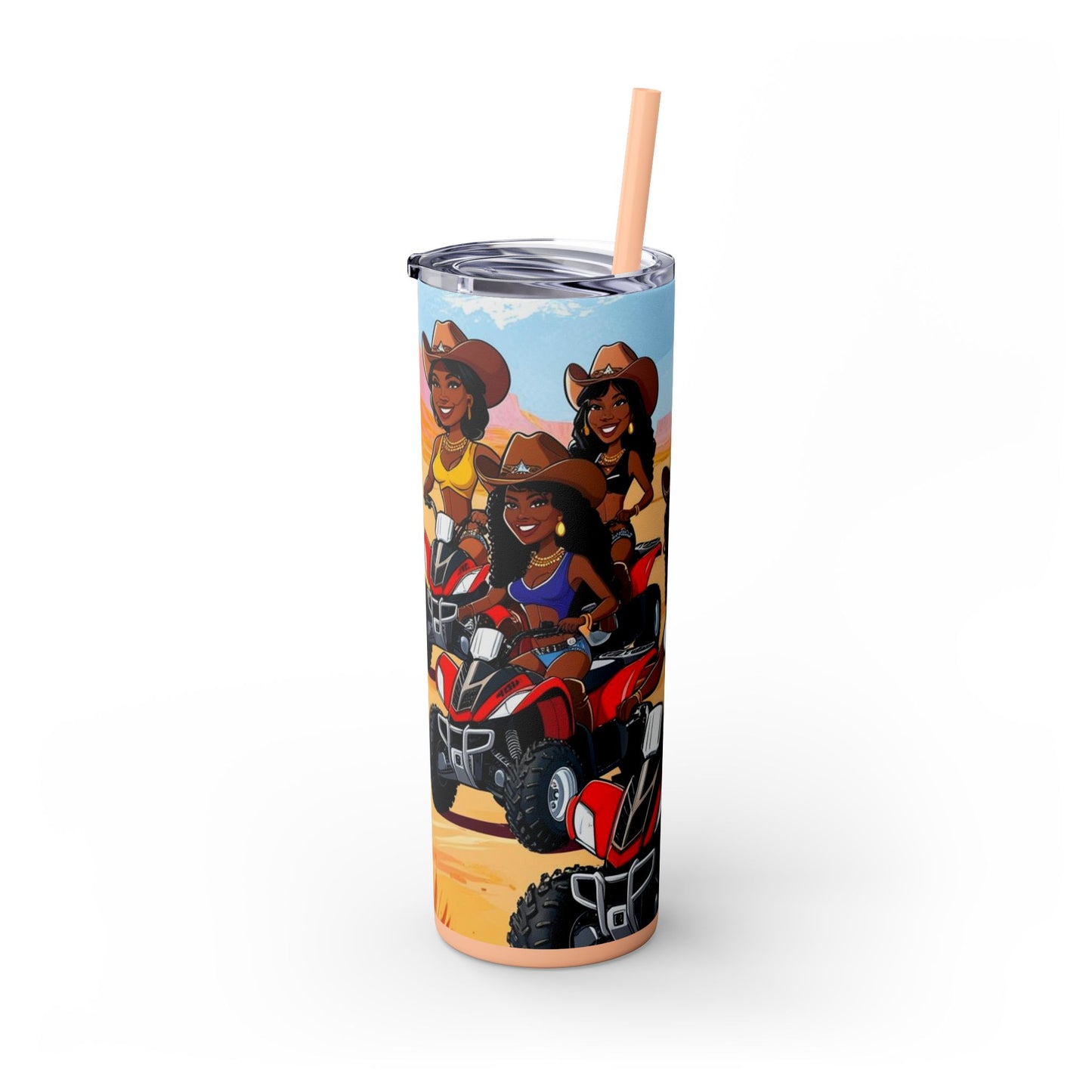 Adventurous Squad Skinny Tumbler with Straw - 20oz