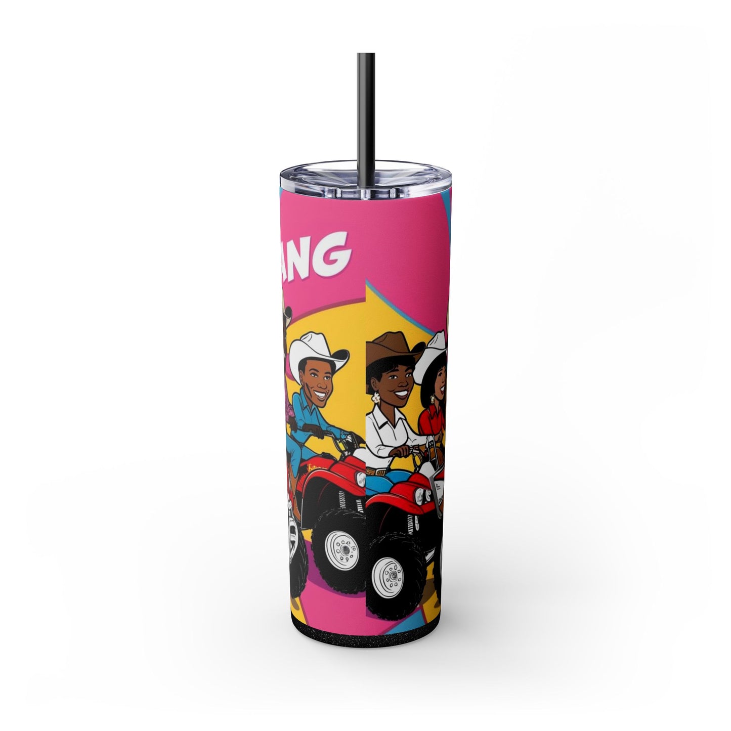 Retro Gang ATV Skinny Tumbler with Straw 20oz
