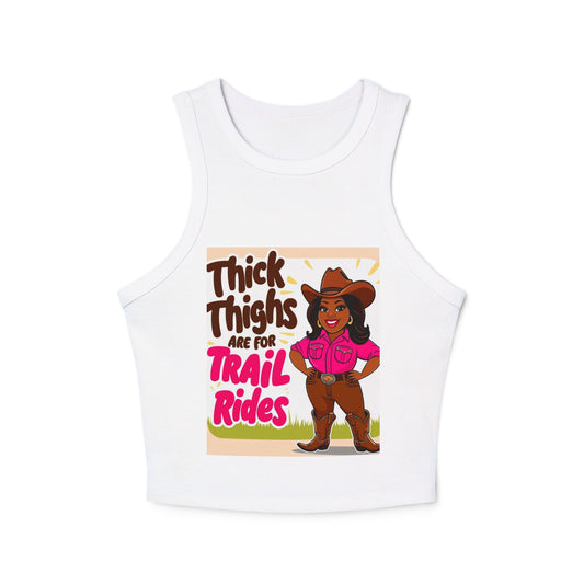 Bright Thick Thighs Women's Micro Rib Racer Tank Top