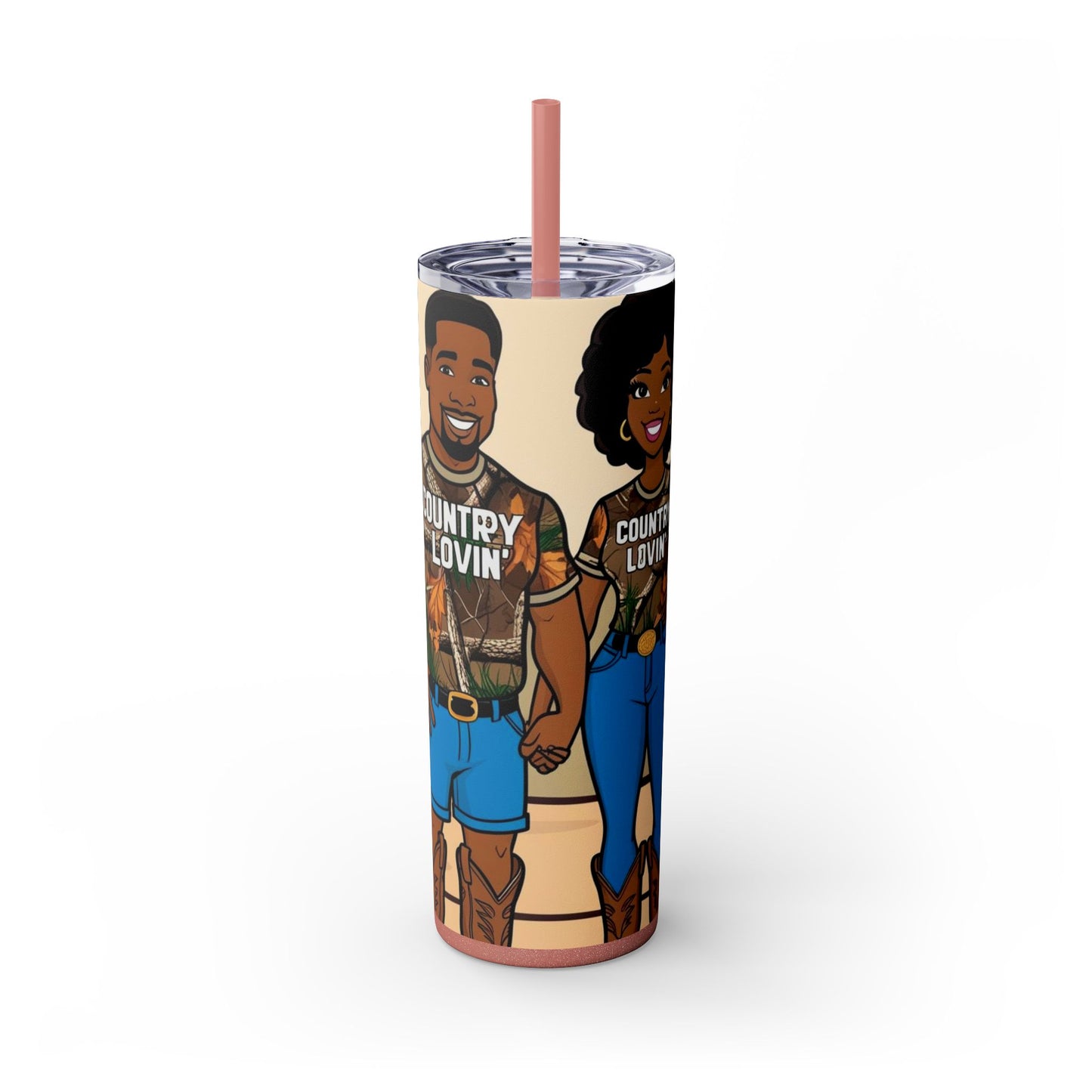 Country Lovin Skinny Tumbler with Straw, 20oz