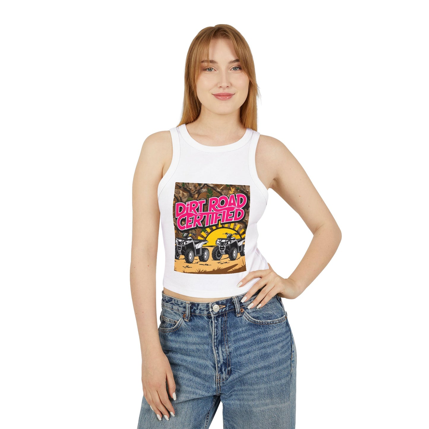 Dirt Road Certified Pink Racer Tank Top