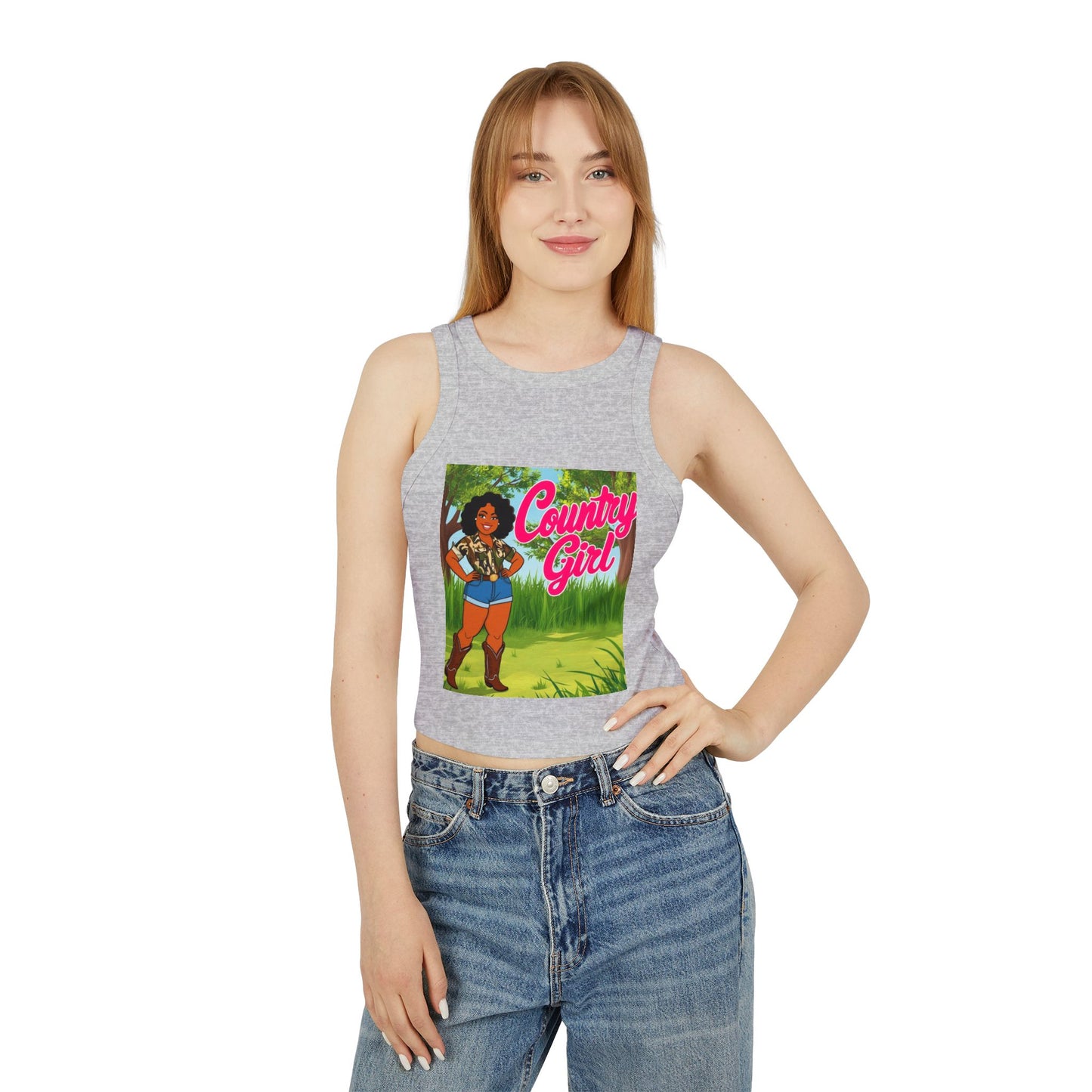 Country Girl Women's Micro Rib Racer Tank Top