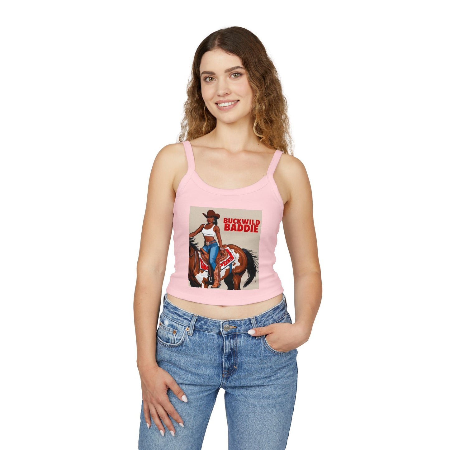 Buckwild Baddie Women's Spaghetti Strap Tank Top