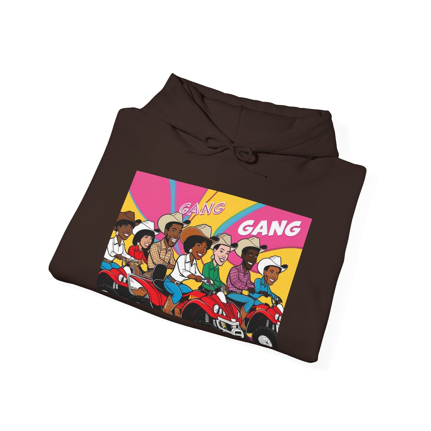 Retro Quad Gang Graphic Hoodie
