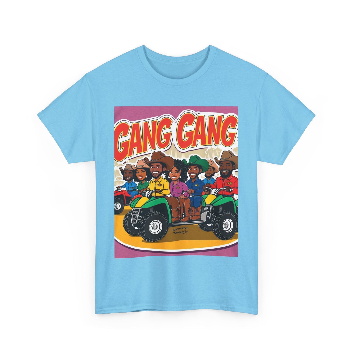 Group ATV Cartoon Graphic Tee Unisex Cotton T-Shirt