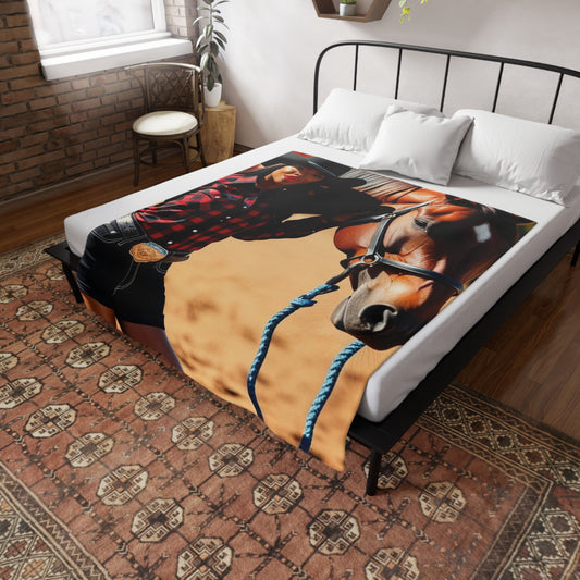 Black Beauty Plush Fleece Blanket