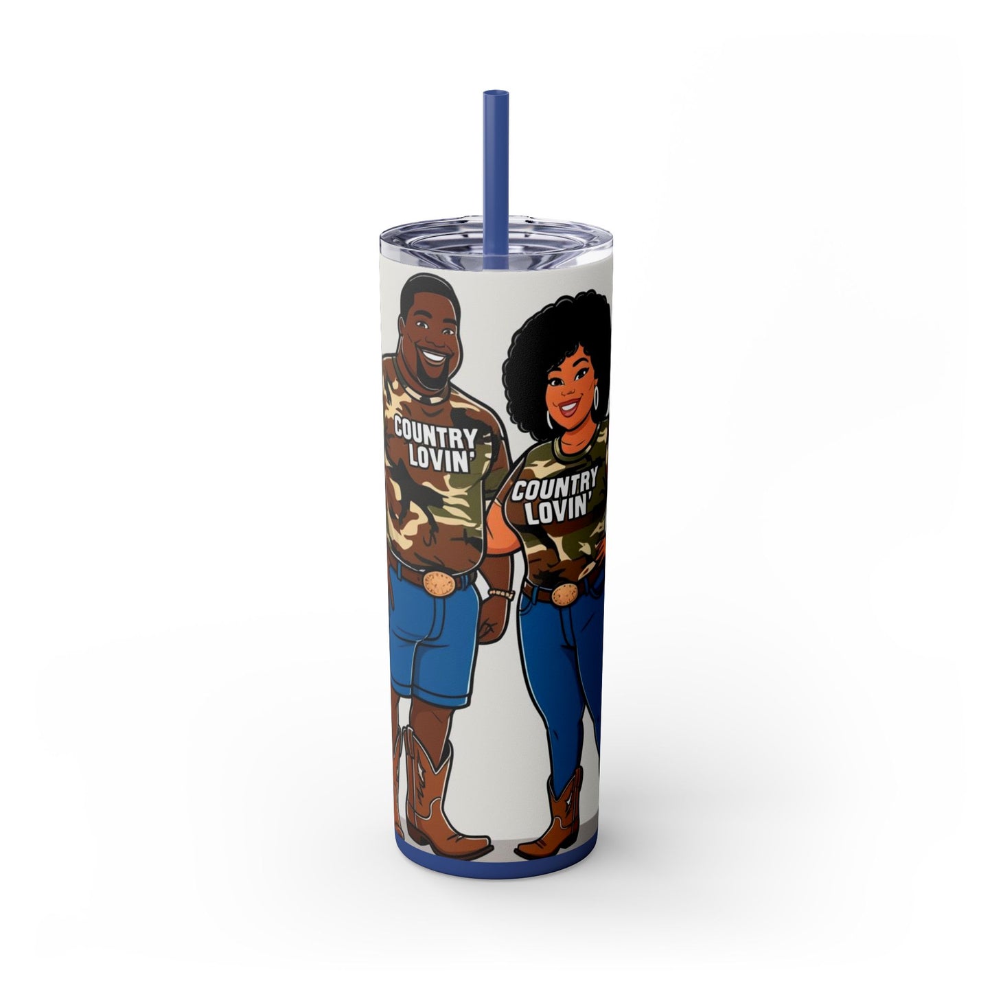 Country Lovin Skinny Tumbler with Straw, 20oz