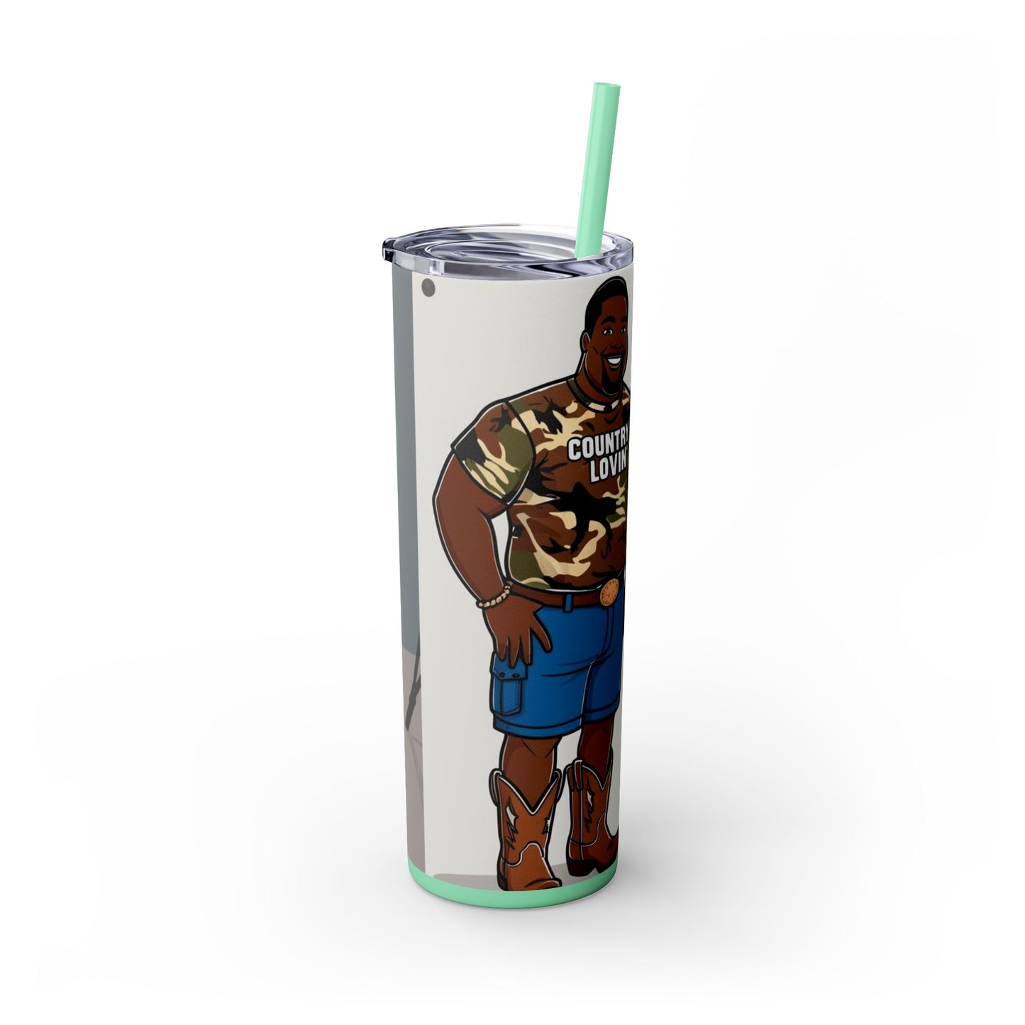 Country Lovin Skinny Tumbler with Straw, 20oz