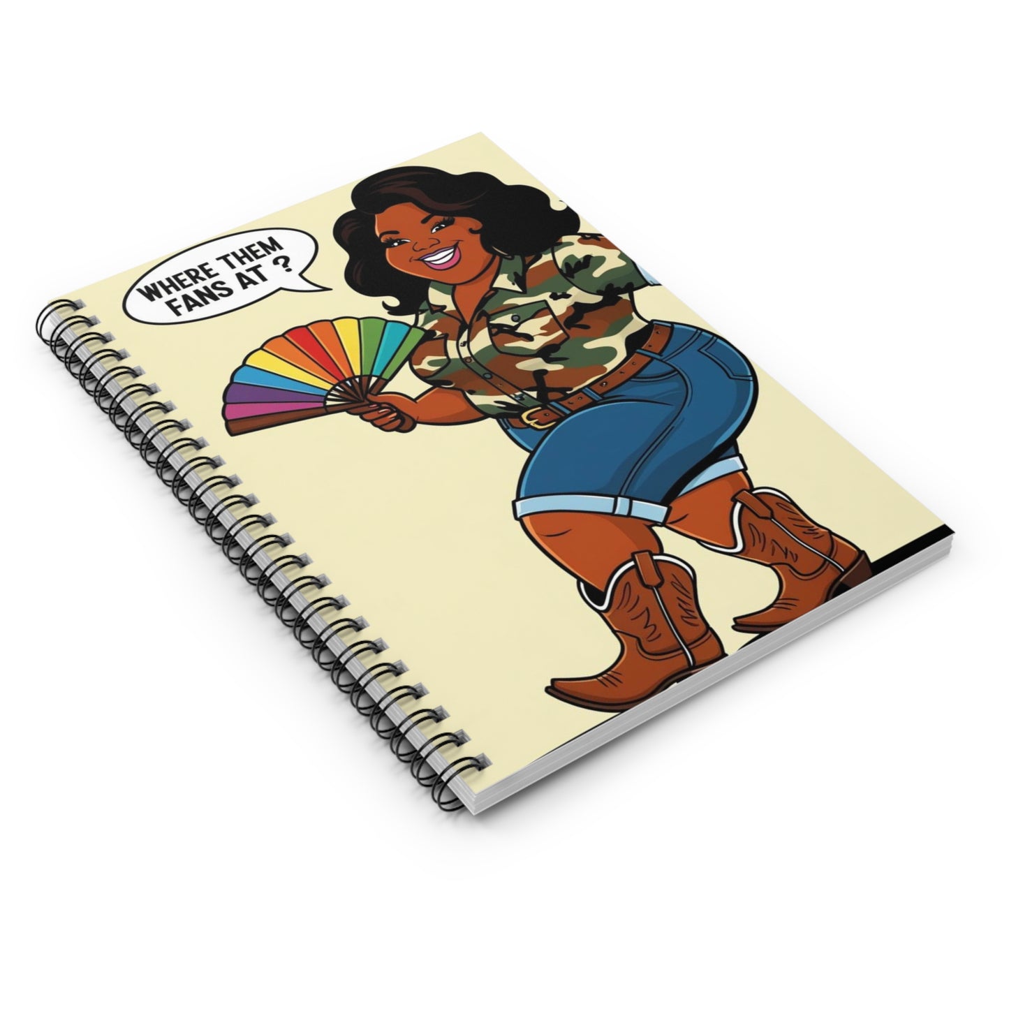 Where Them Fans At? Spiral Notebook - Ruled Line