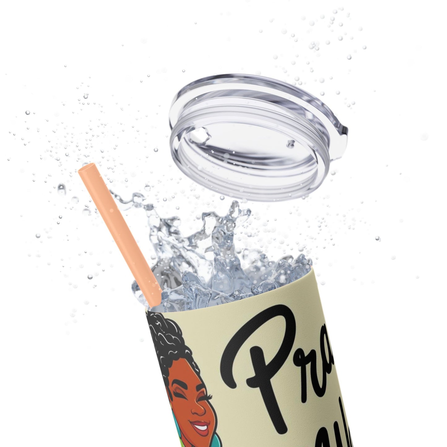 Prayer Warrior  20oz Skinny Tumbler with Straw