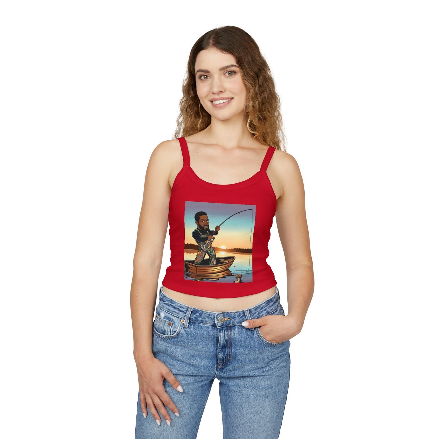 Handsome Fisherman Spaghetti Strap Tank Top