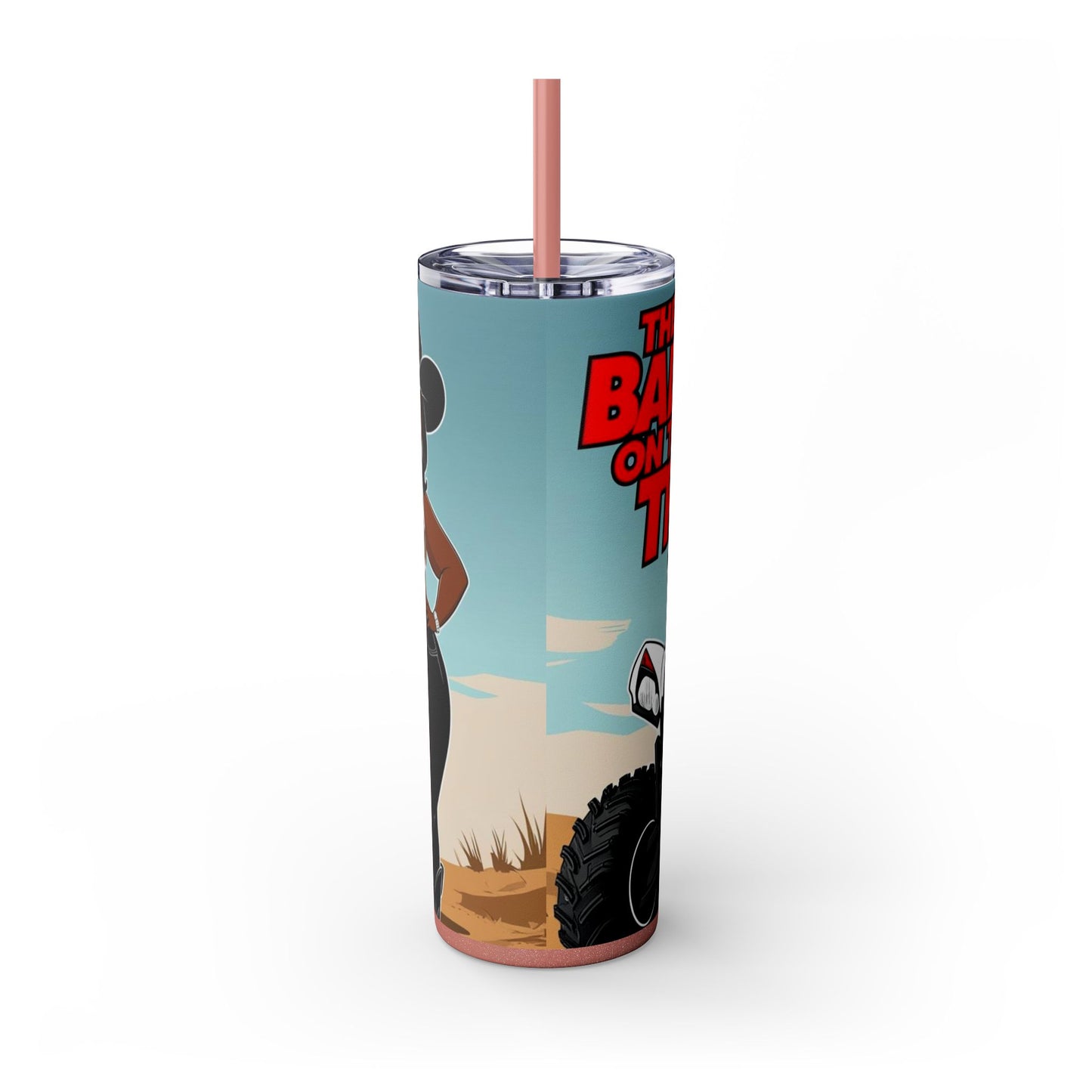 Baddest on the Trail Skinny Tumbler with Straw - 20oz