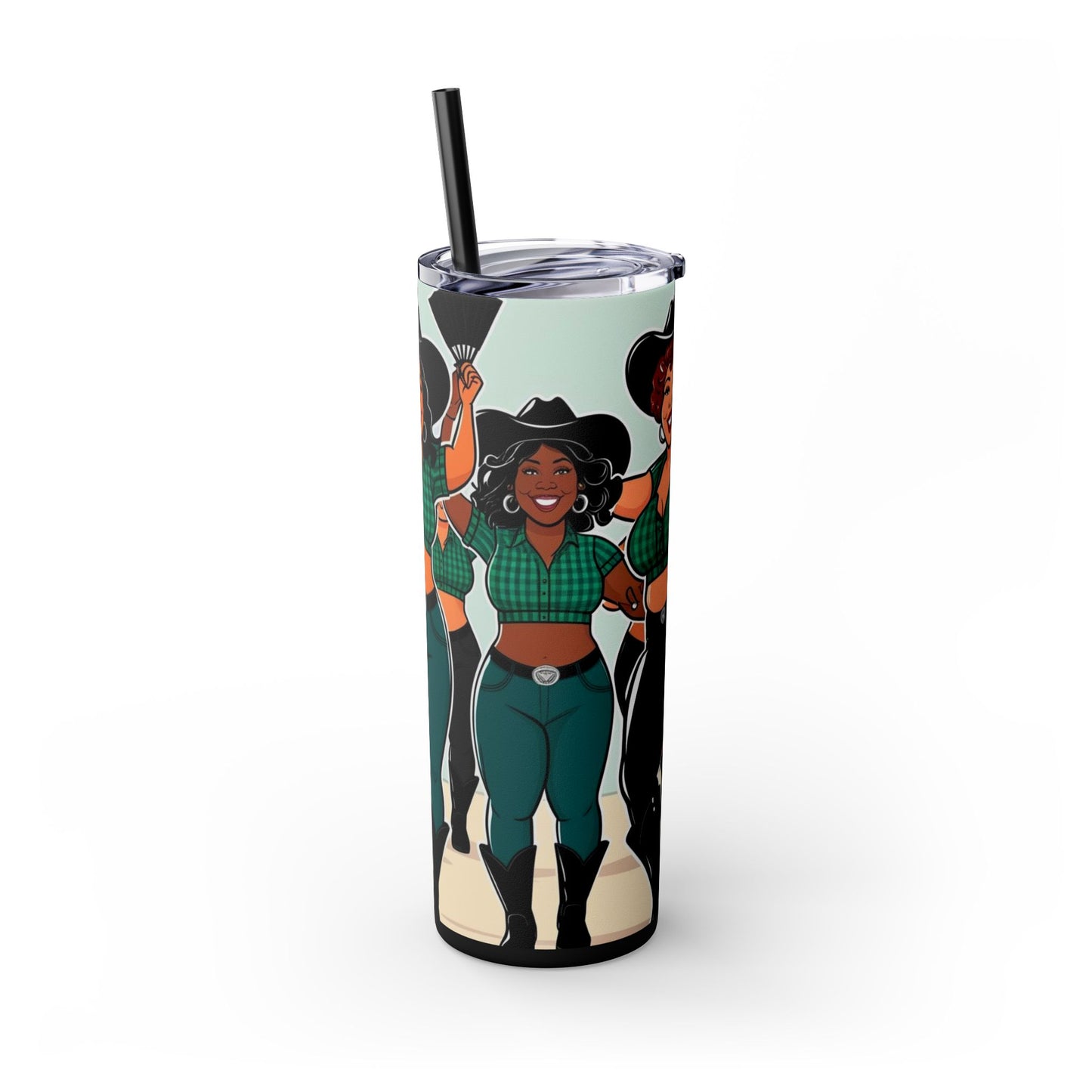 Group Dancers Skinny Tumbler 20oz with Straw