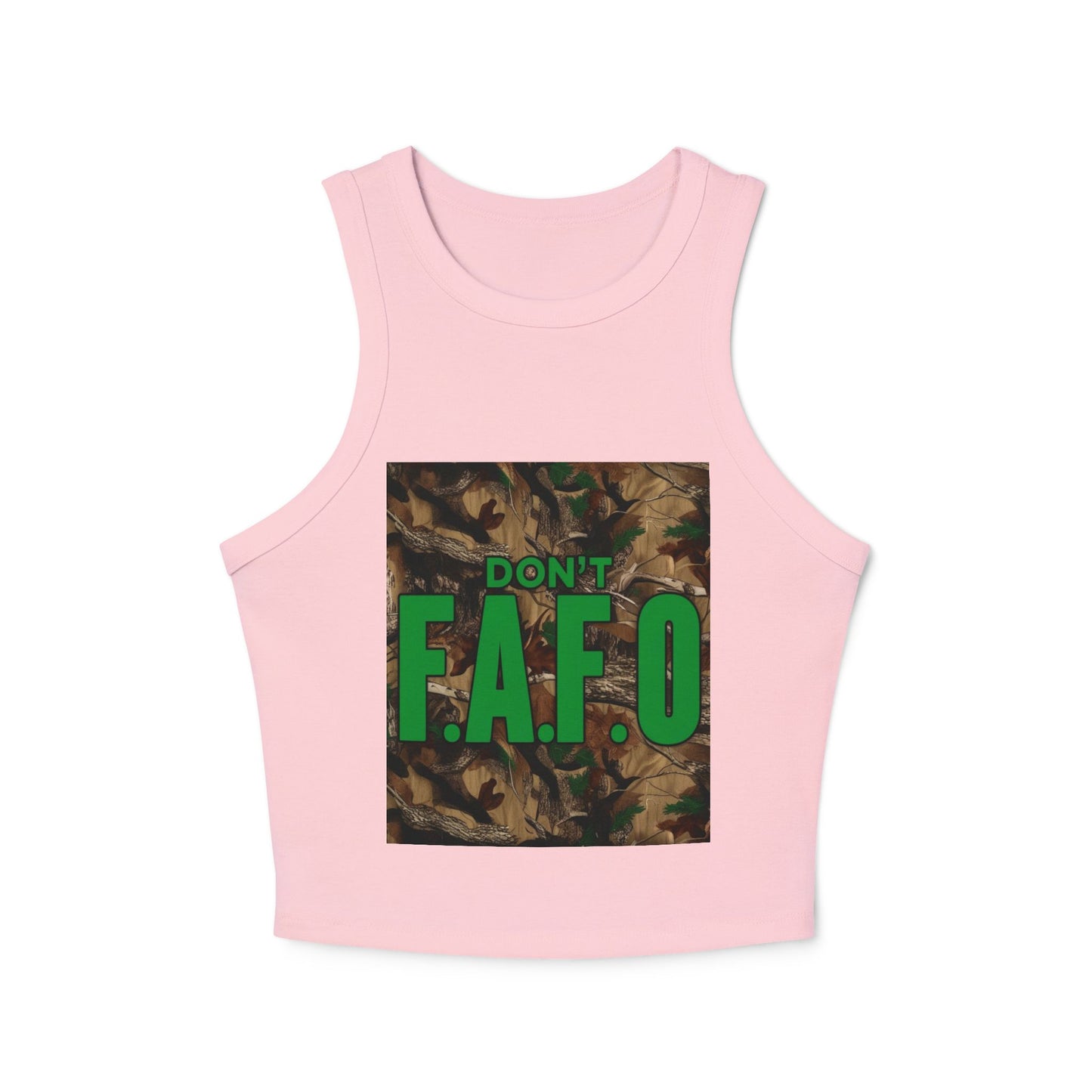 Don't F.A.F.O. Micro Rib Racer Tank Top
