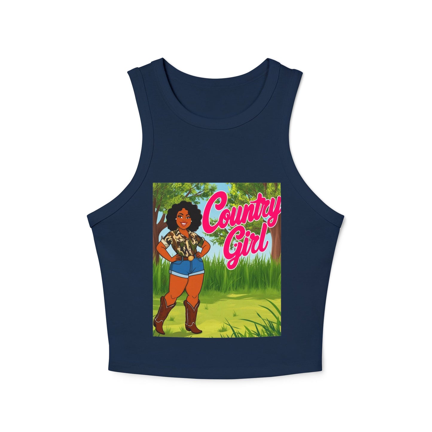 Country Girl Women's Micro Rib Racer Tank Top